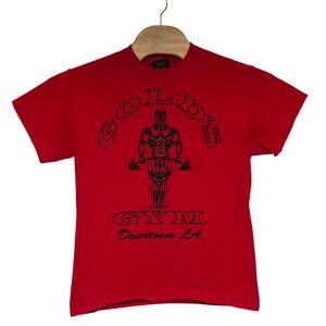 Vintage Golds Gym T-Shirt Men's Medium Red Made in the USA